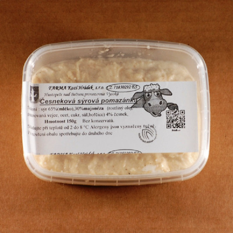 Kozí Hrádek - Sýrová pomazánka s česnekem 150 g